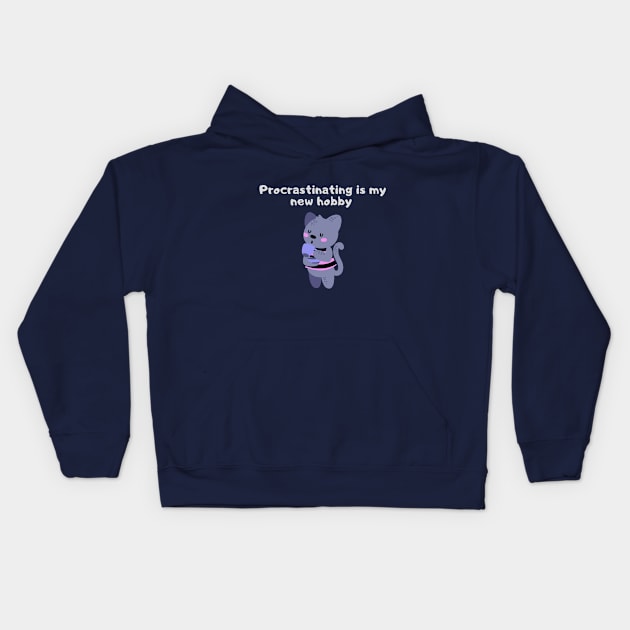 Procrastinating is my hobby Kids Hoodie by Paciana Peroni